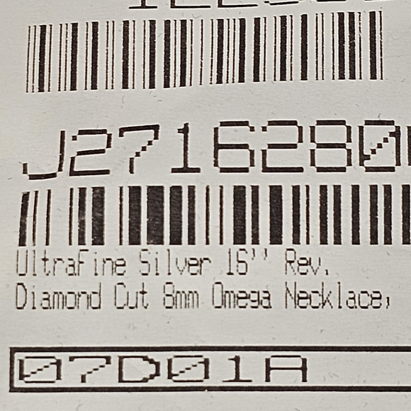 950 Sterling Silver Necklace 16" Milor ITALY Ultra Fine Reversible Diamond Cut - Picture 8 of 8